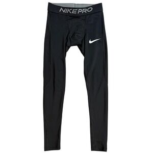 Nike Pro Dri Fit Mens Black Compression Training Pants Athletic Size S